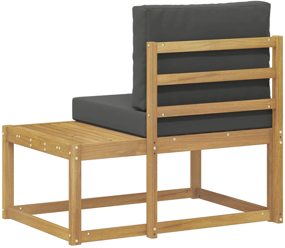 Lauko galinė sofa Balta 91 x 63 x 73 cm Kietos akacijos mediena