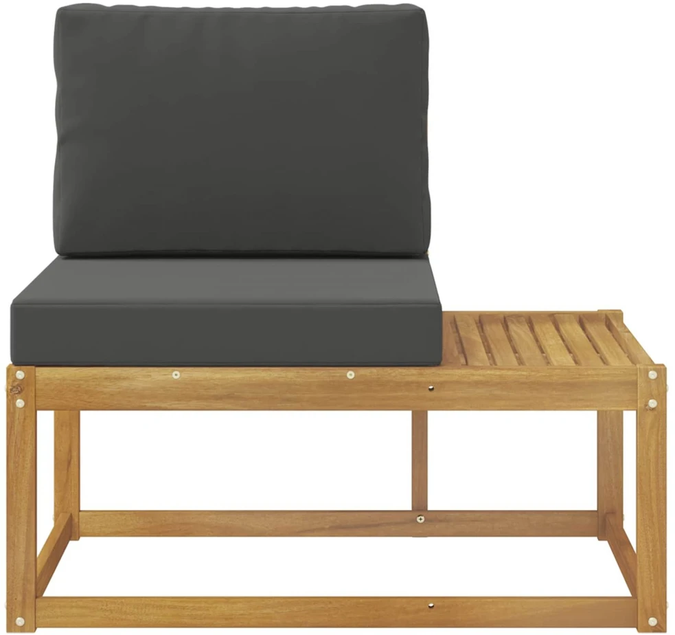 Lauko galinė sofa Balta 91 x 63 x 73 cm Kietos akacijos mediena