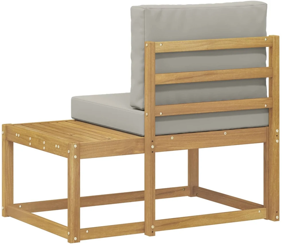 Lauko galinė sofa Balta 91 x 63 x 73 cm Kietos akacijos mediena