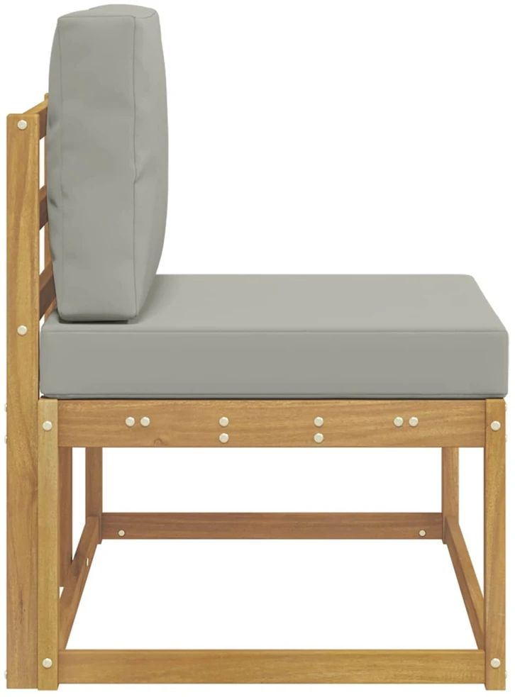 Lauko galinė sofa Balta 91 x 63 x 73 cm Kietos akacijos mediena