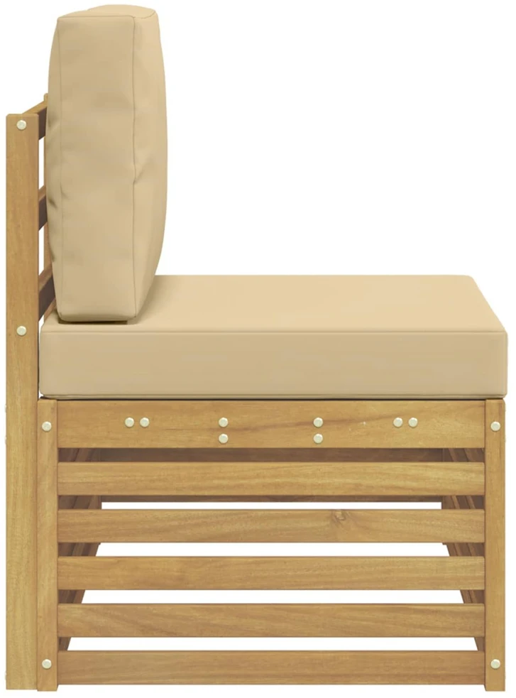 Lauko galinė sofa Balta 91 x 63 x 73 cm Kietos akacijos mediena