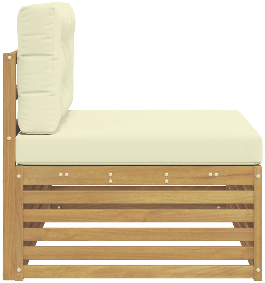Lauko galinė sofa Kietos akacijos mediena Balta
