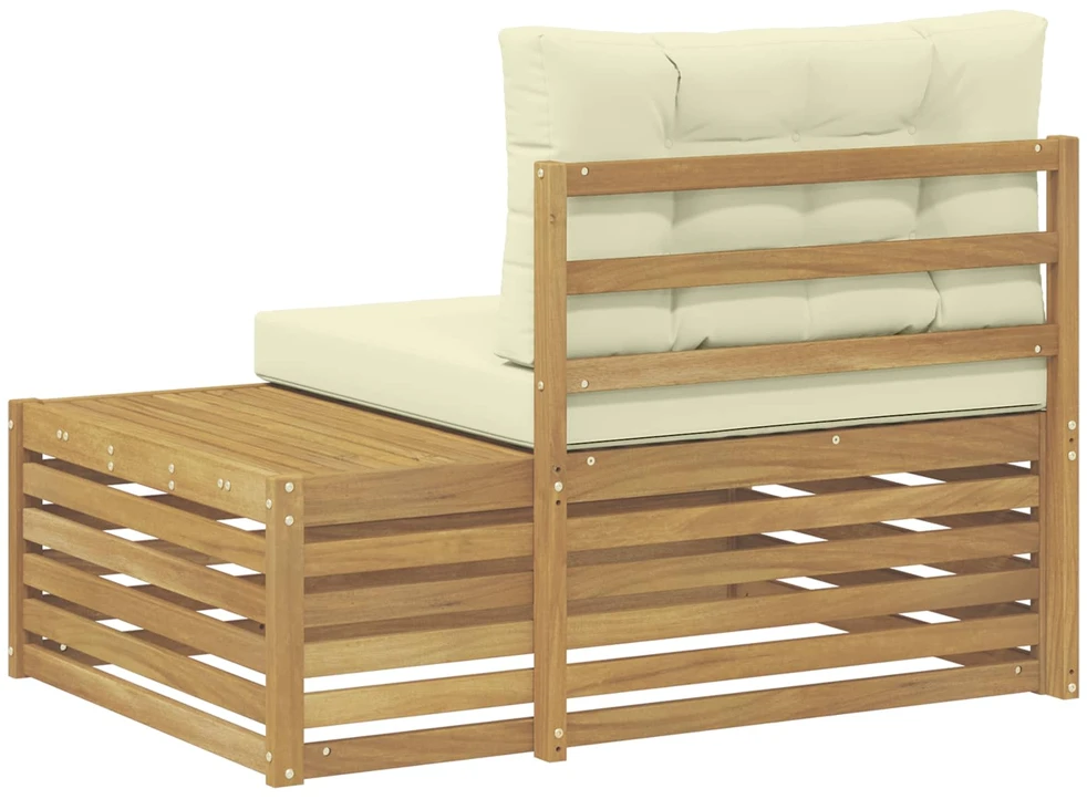 Lauko galinė sofa Kietos akacijos mediena Balta