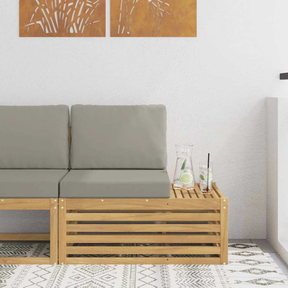 Lauko galinė sofa Kietos akacijos mediena Balta