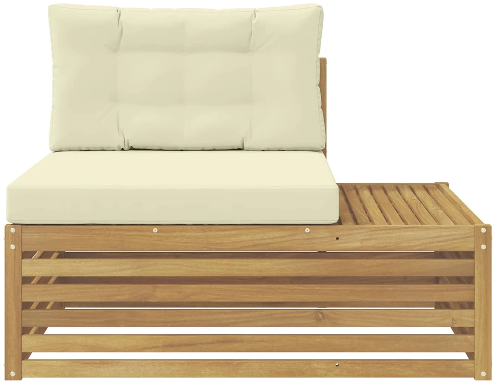 Lauko galinė sofa Kietos akacijos mediena Balta