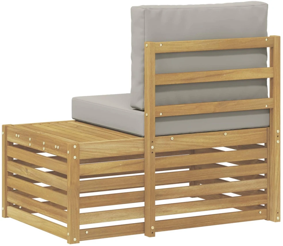 Lauko galinė sofa Kietos akacijos mediena Balta