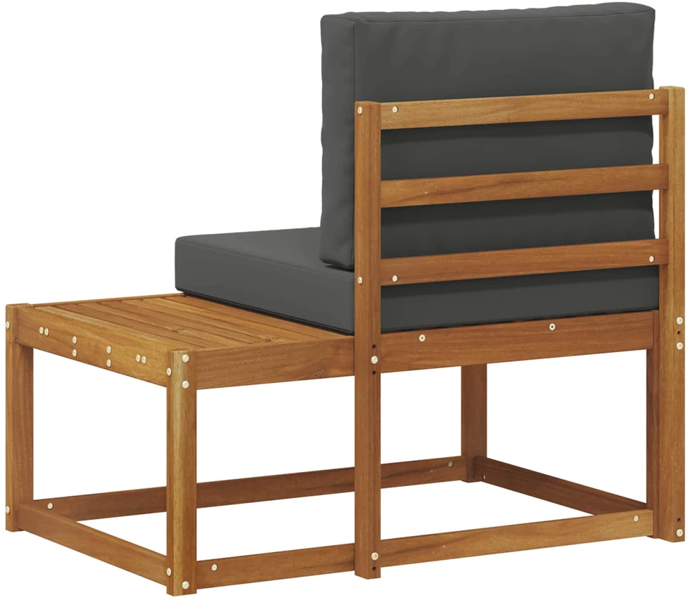 Lauko galinė sofa Natūralus ir antracitas 91 x 63 x 73 cm