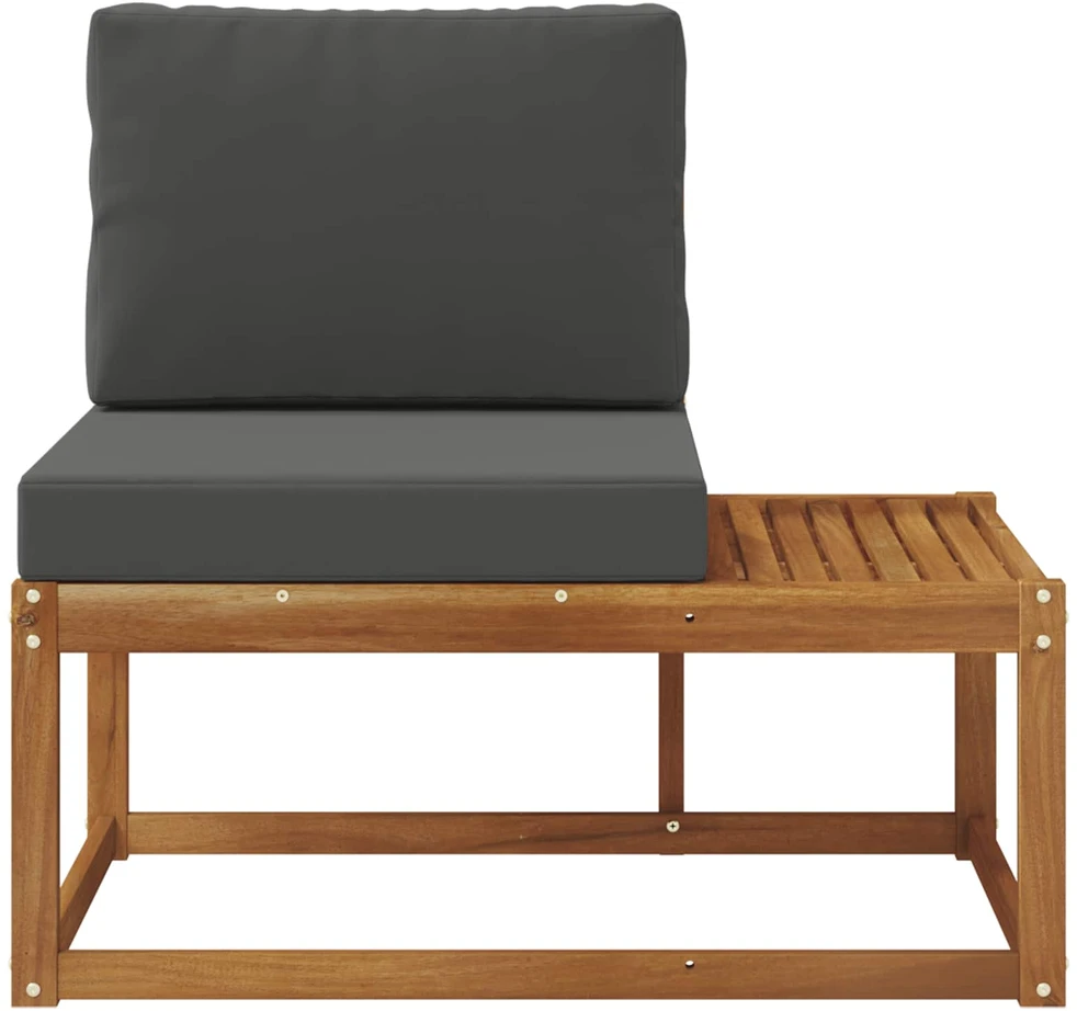 Lauko galinė sofa Natūralus ir antracitas 91 x 63 x 73 cm