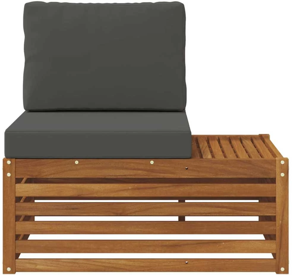 Lauko galinė sofa su pagalve Natūrali 91 x 63 x 73 cm