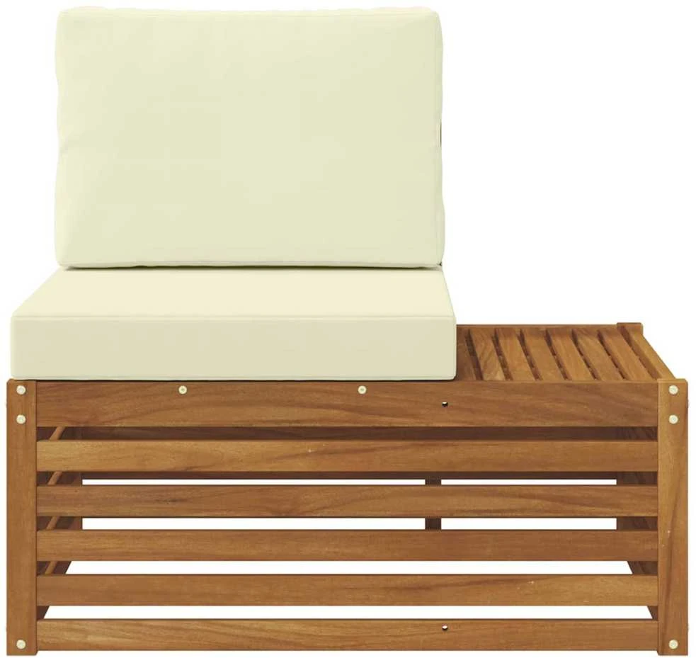 Lauko galinė sofa su pagalve Natūrali 91 x 63 x 73 cm
