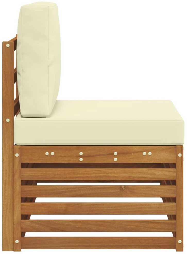 Lauko galinė sofa su pagalve Natūrali 91 x 63 x 73 cm