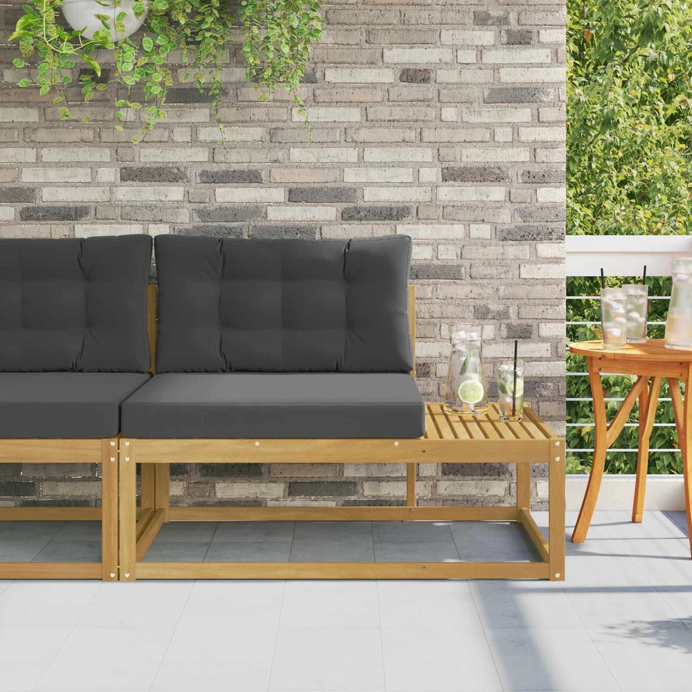Lauko galinė sofa su pagalve Balta 115 x 83 x 73 cm Poliesteris