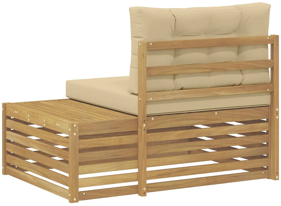 Lauko galinė sofa su pagalve Balta 115 x 83 x 73 cm