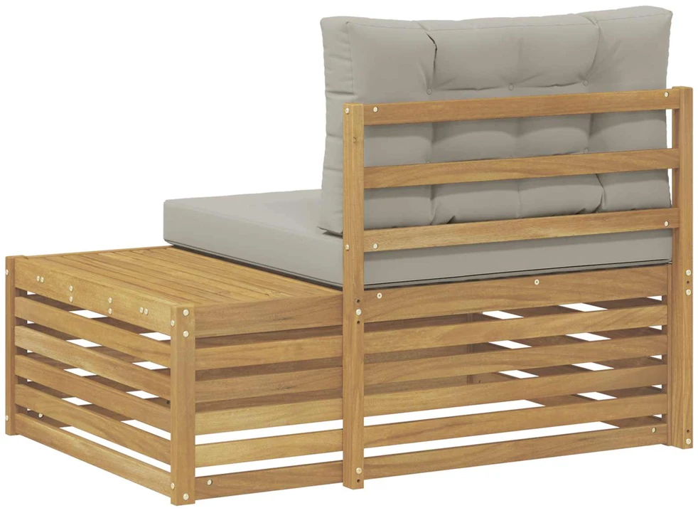 Lauko galinė sofa su pagalve Balta 115 x 83 x 73 cm