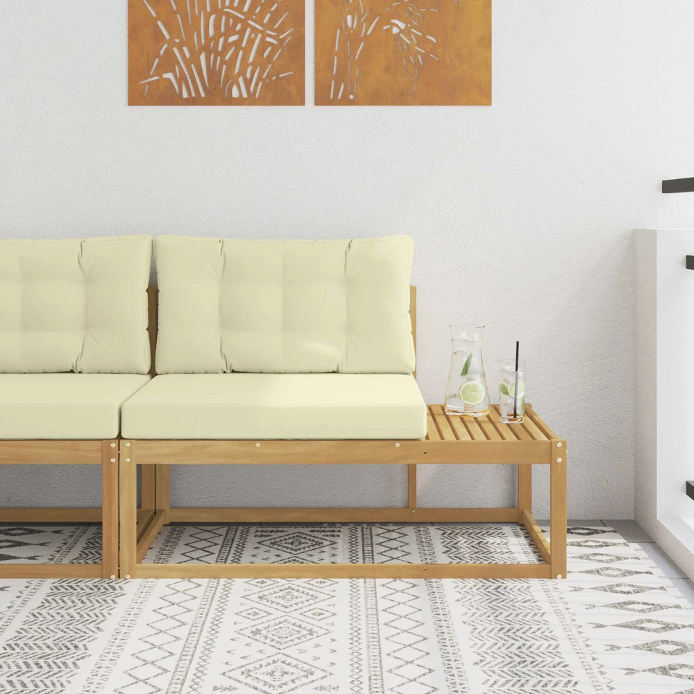 Lauko galinė sofa su pagalve Balta 115 x 83 x 73 cm Poliesteris