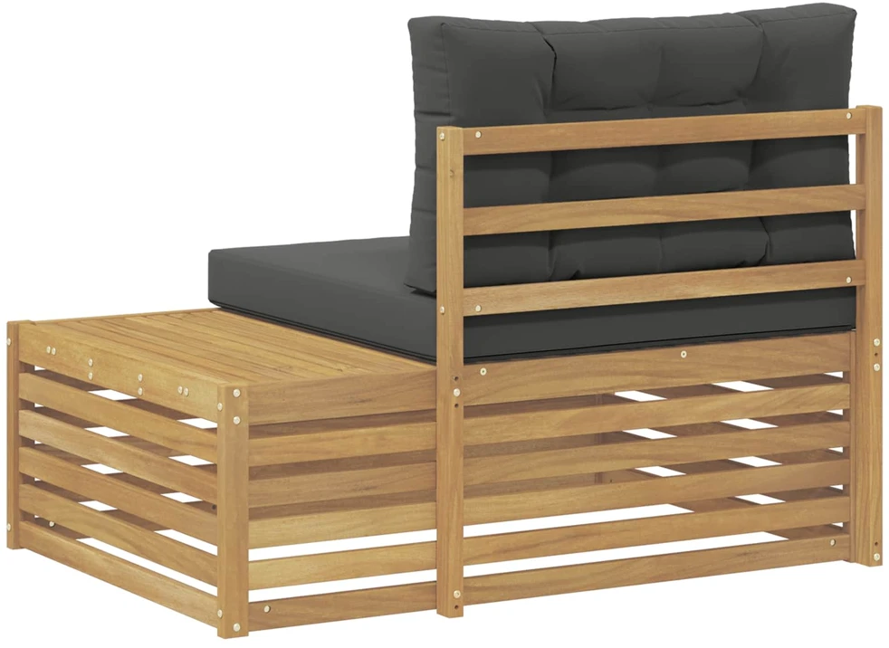 Lauko galinė sofa su pagalve Balta 115 x 83 x 73 cm