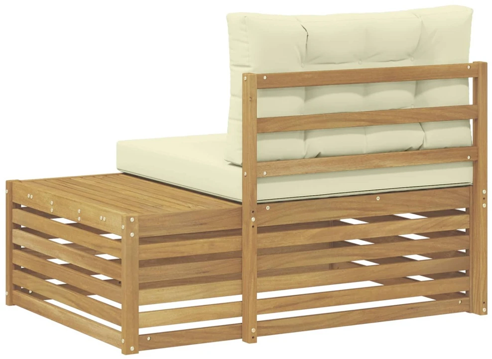 Lauko galinė sofa Kietos akacijos mediena Balta
