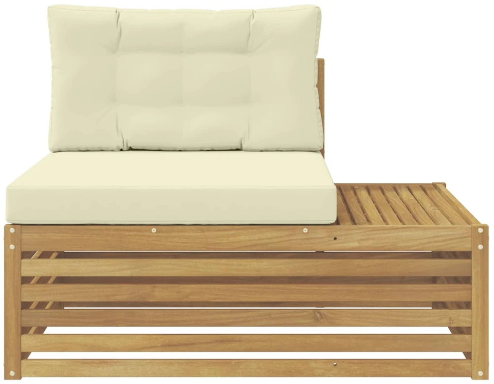 Lauko galinė sofa Kietos akacijos mediena Balta