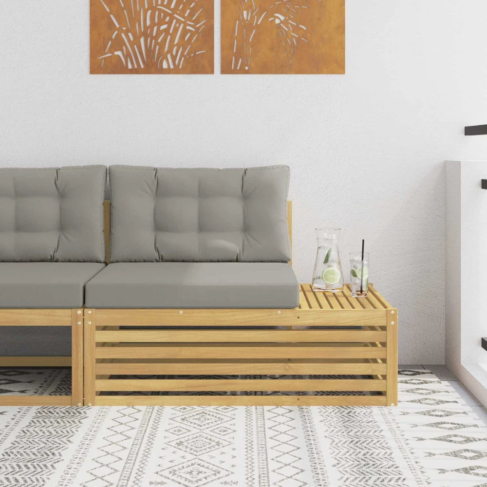 Lauko galinė sofa su pagalve Balta 115 x 83 x 73 cm