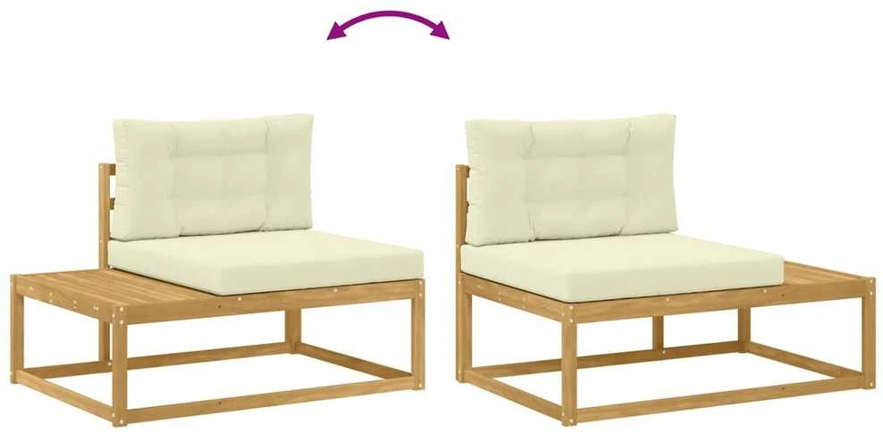 Lauko galinė sofa su pagalve Balta 115 x 83 x 73 cm Poliesteris