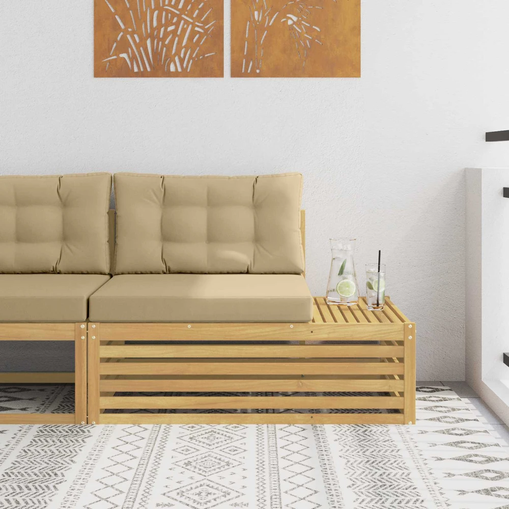 Lauko galinė sofa su pagalve Balta 115 x 83 x 73 cm