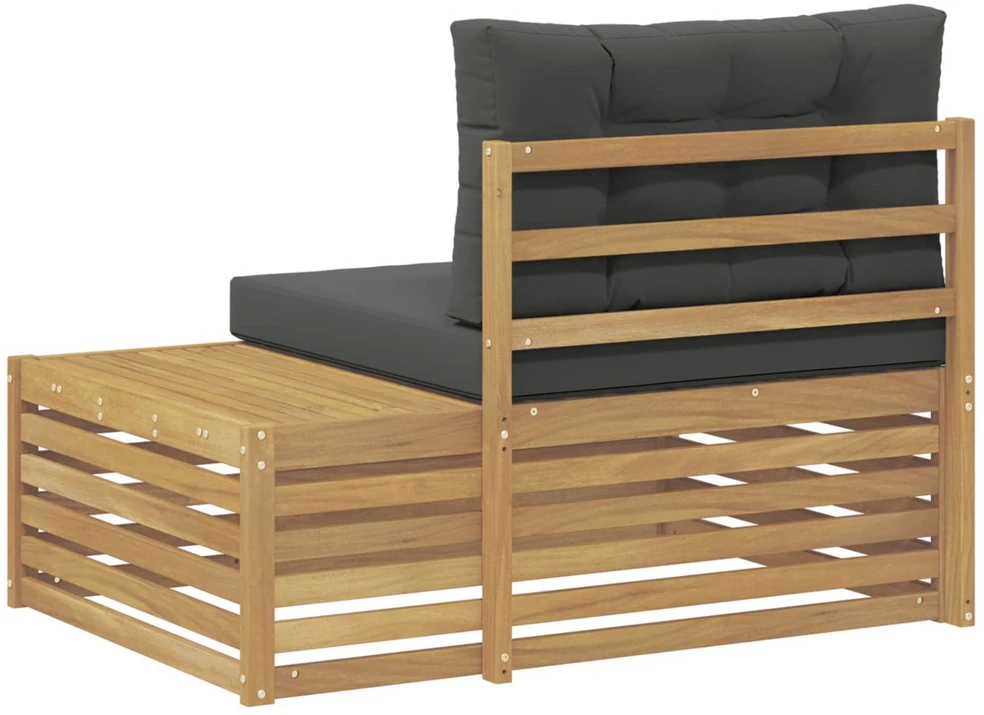 Lauko galinė sofa su pagalve Balta 115 x 83 x 73 cm