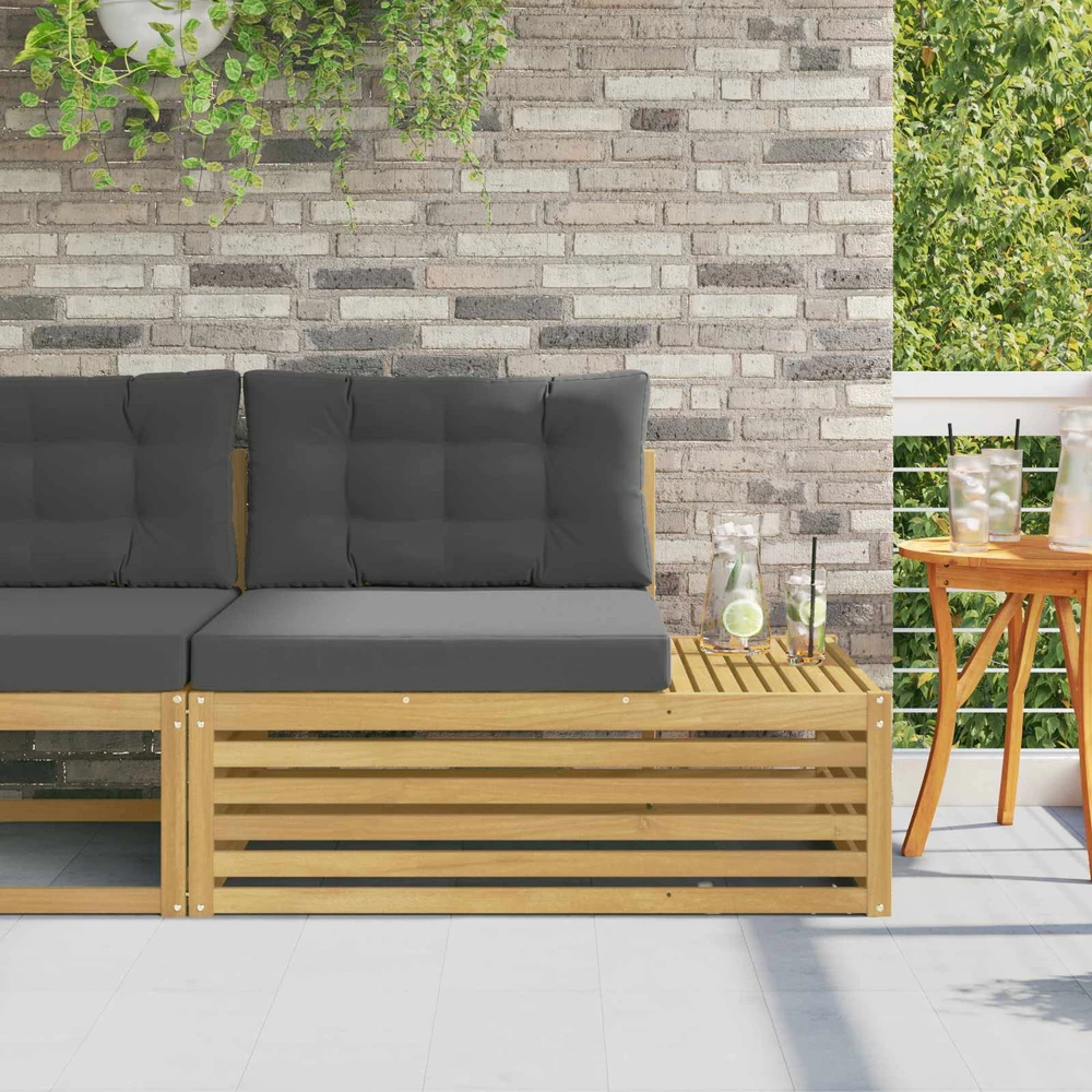 Lauko galinė sofa su pagalve Balta 115 x 83 x 73 cm