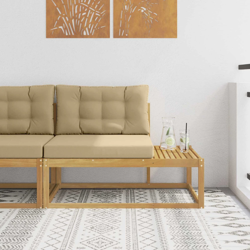 Lauko galinė sofa su pagalve Balta 115 x 83 x 73 cm Poliesteris