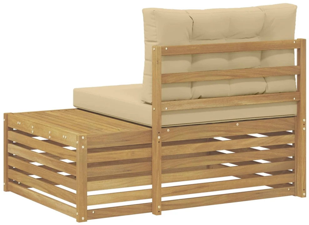 Lauko galinė sofa su pagalve Balta 115 x 83 x 73 cm