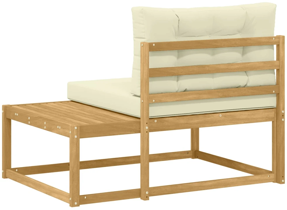 Lauko galinė sofa su pagalve Balta 115 x 83 x 73 cm Poliesteris