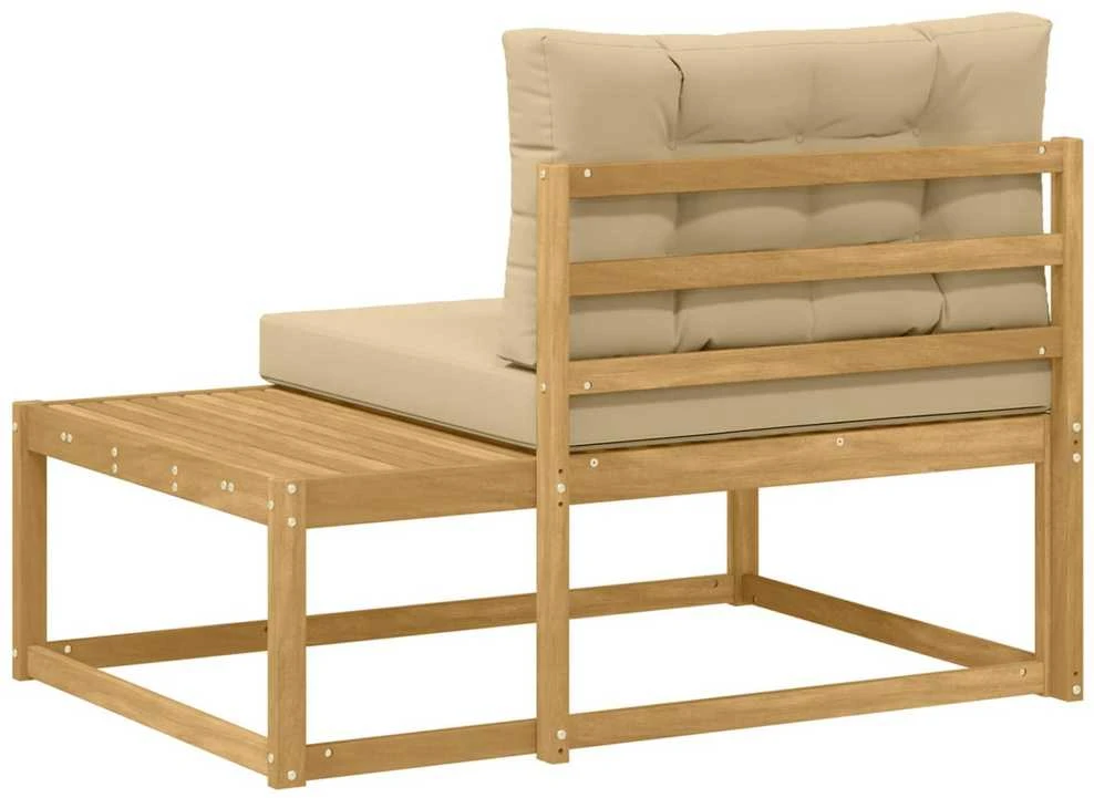 Lauko galinė sofa su pagalve Balta 115 x 83 x 73 cm Poliesteris