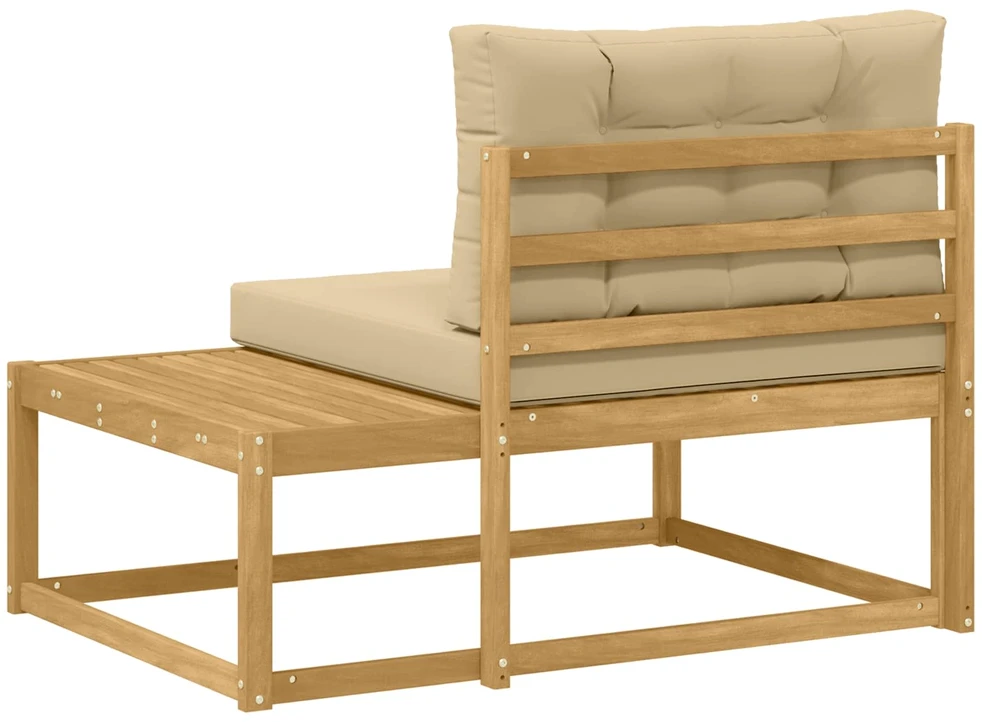 Lauko galinė sofa su pagalve Balta 115 x 83 x 73 cm Poliesteris