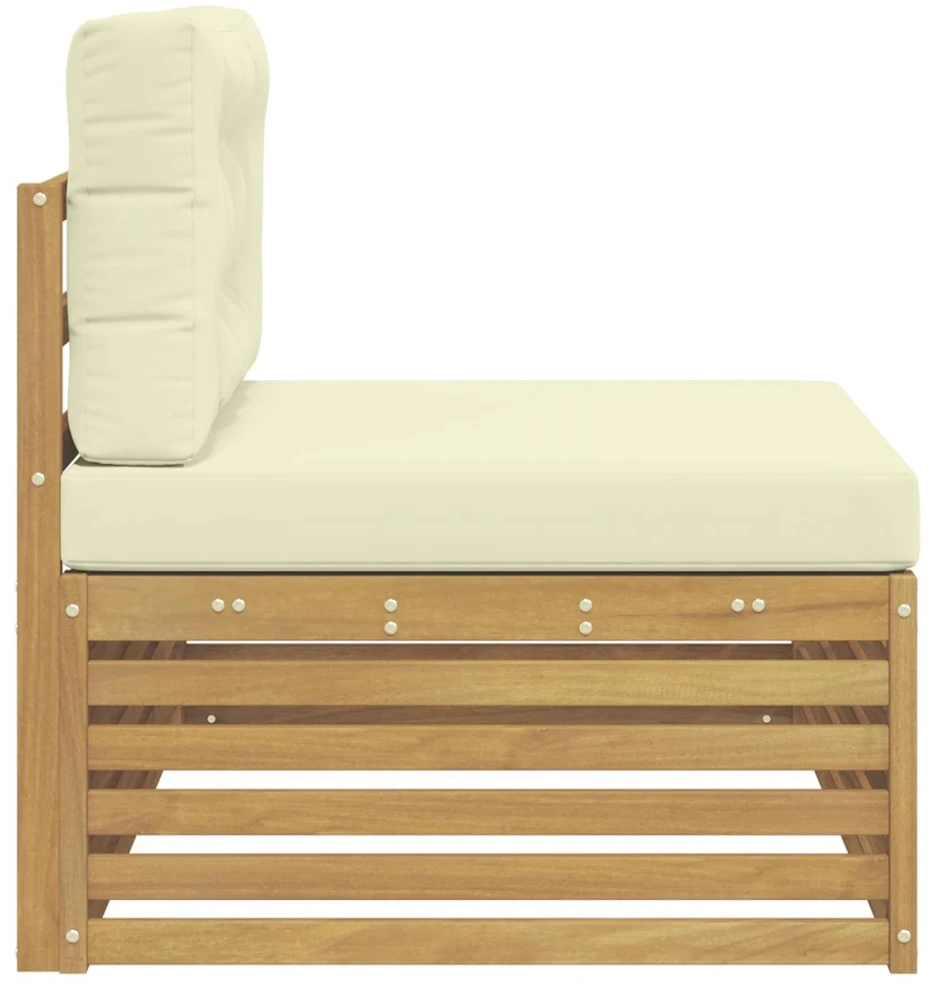 Lauko galinė sofa Kietos akacijos mediena Balta