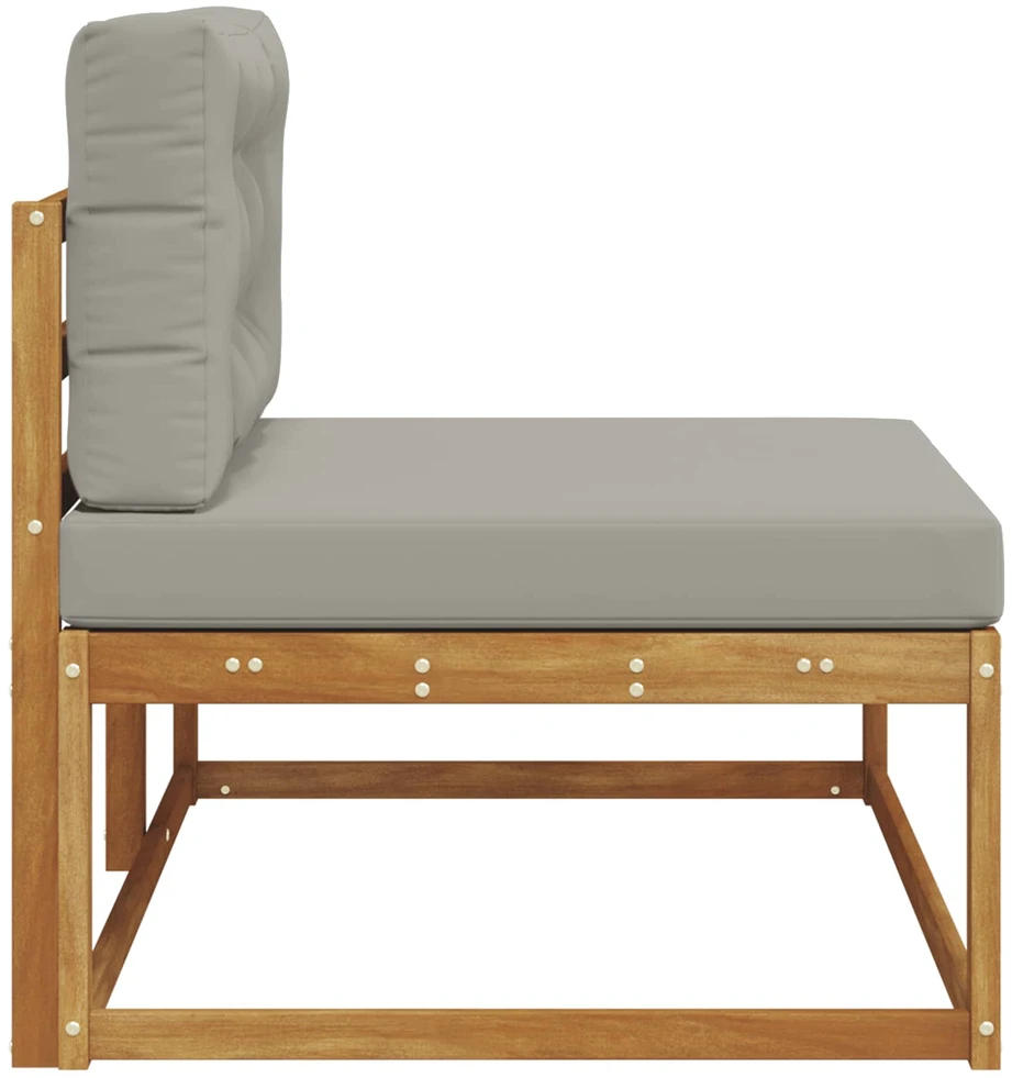 Lauko galinė sofa su pagalve Natūrali 115 x 83 x 73 cm