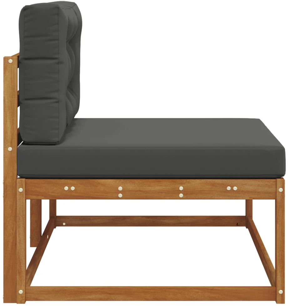 Lauko galinė sofa su pagalve Natūrali 115 x 83 x 73 cm