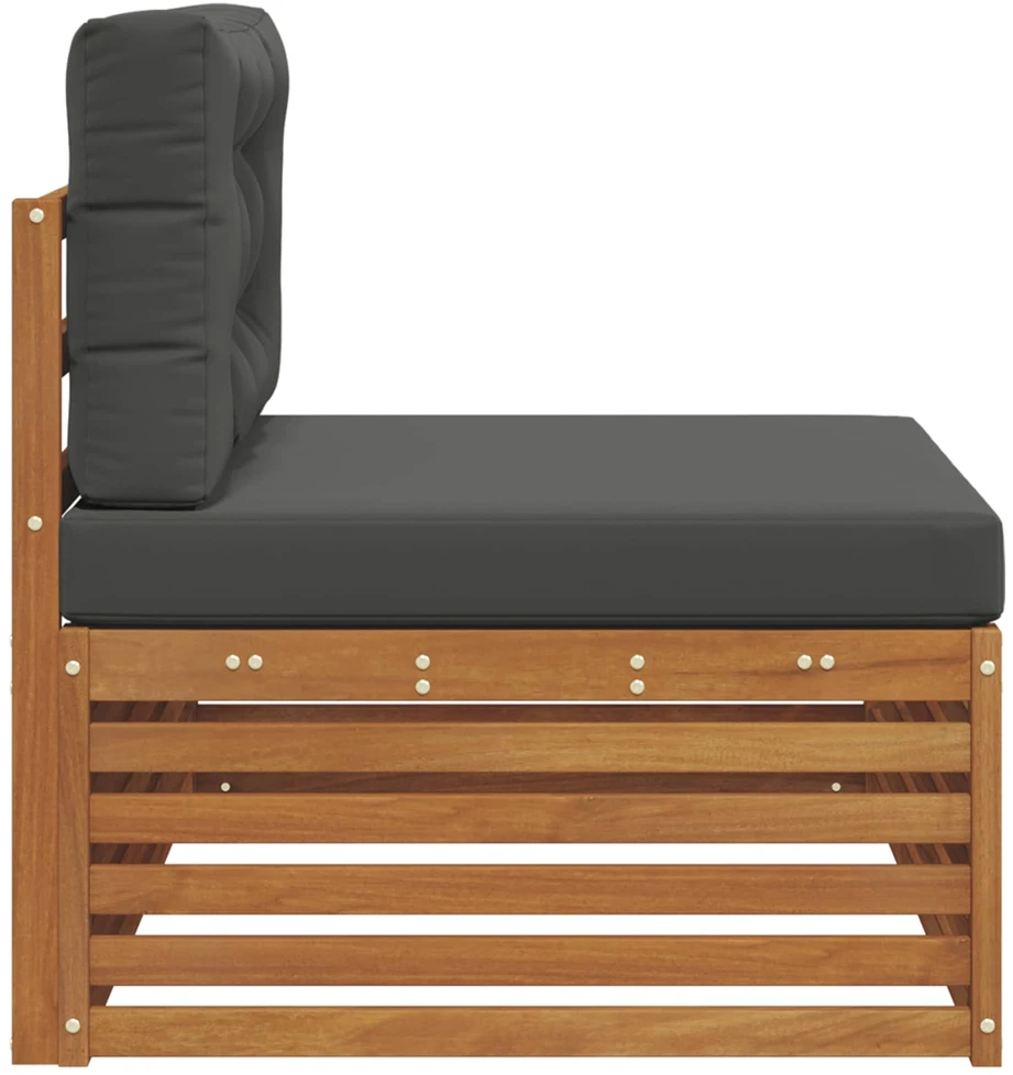 Lauko galinė sofa su pagalve Natūrali 115 x 83 x 73 cm