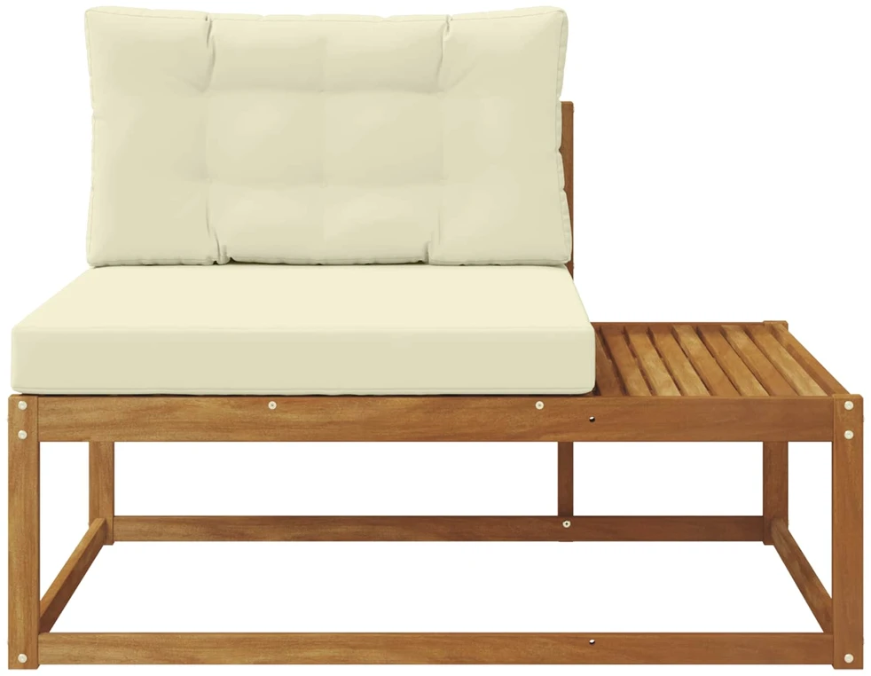 Lauko galinė sofa su pagalve Natūrali 115 x 83 x 73 cm