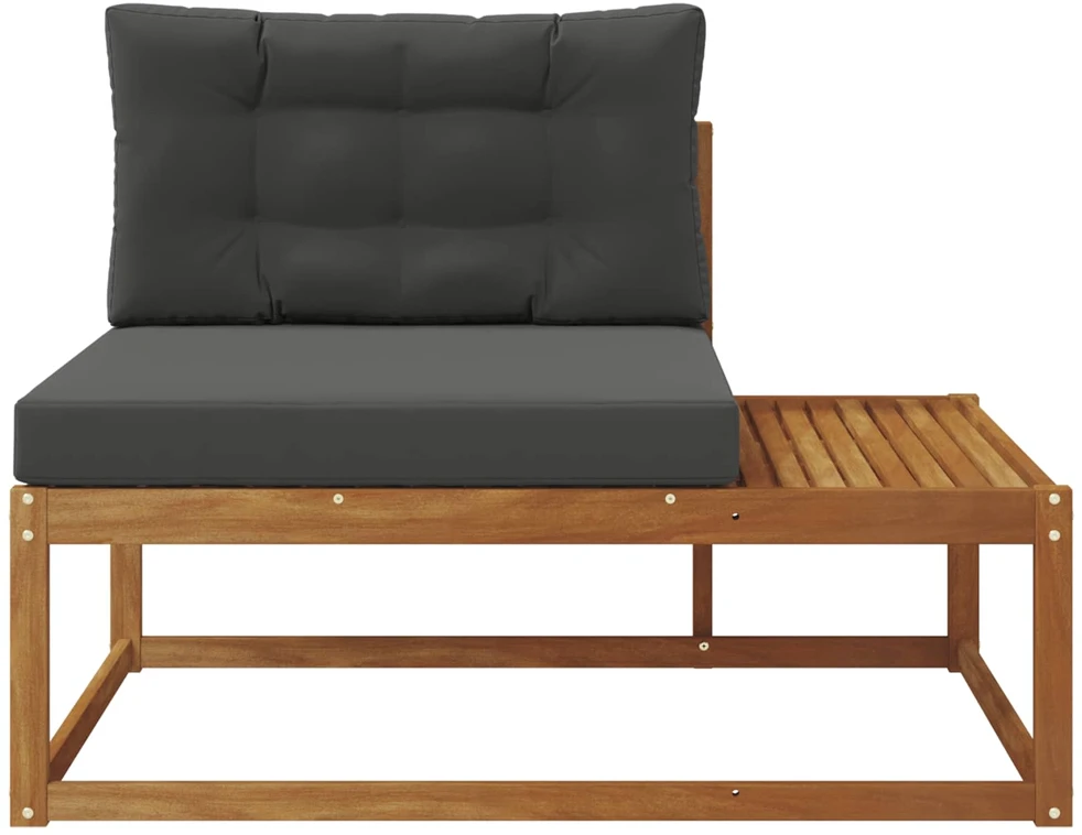 Lauko galinė sofa su pagalve Natūrali 115 x 83 x 73 cm