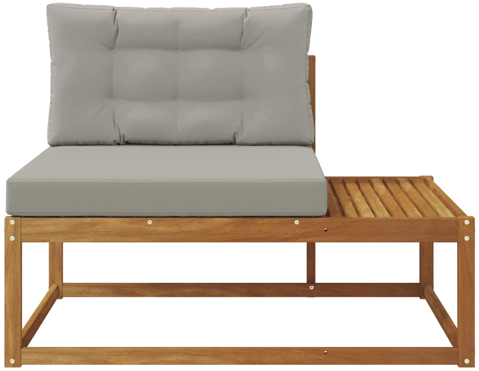 Lauko galinė sofa su pagalve Natūrali 115 x 83 x 73 cm