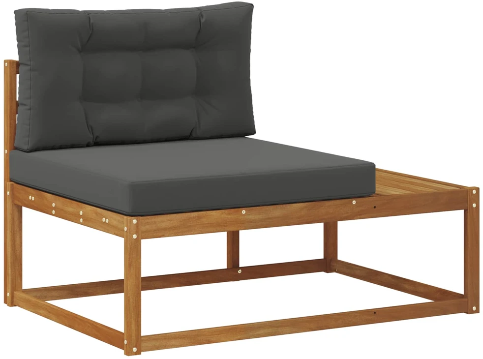 Lauko galinė sofa su pagalve Natūrali 115 x 83 x 73 cm