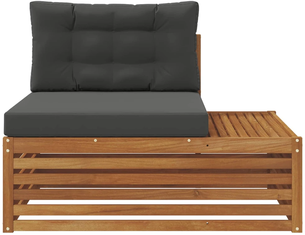 Lauko galinė sofa su pagalve Natūrali 115 x 83 x 73 cm