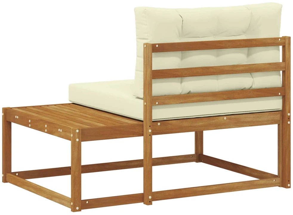 Lauko galinė sofa su pagalve Natūrali 115 x 83 x 73 cm