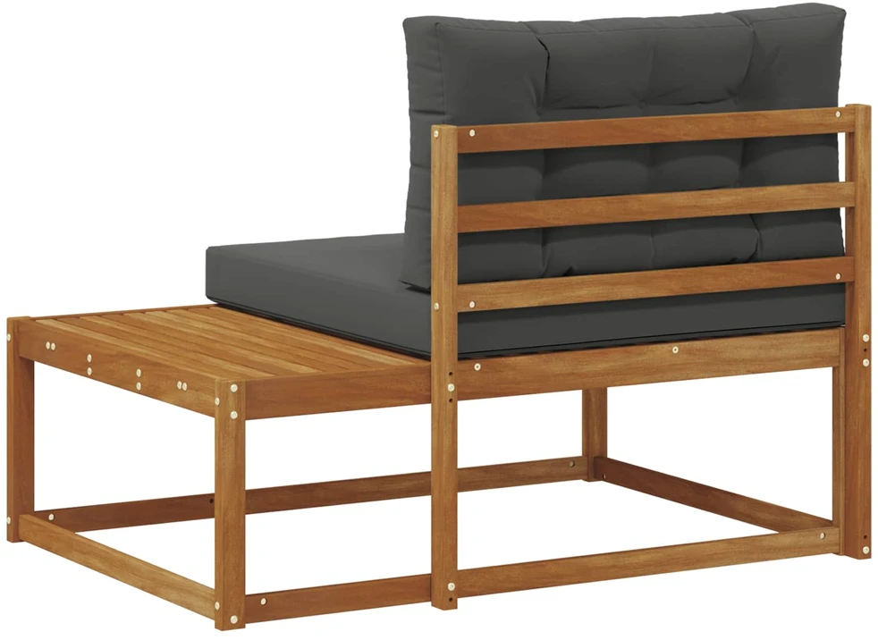 Lauko galinė sofa su pagalve Natūrali 115 x 83 x 73 cm