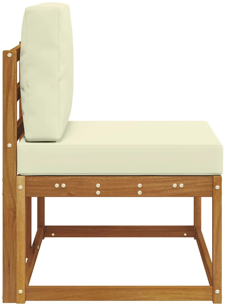 Lauko galinė sofa su pagalve Natūrali 91 x 63 x 73 cm