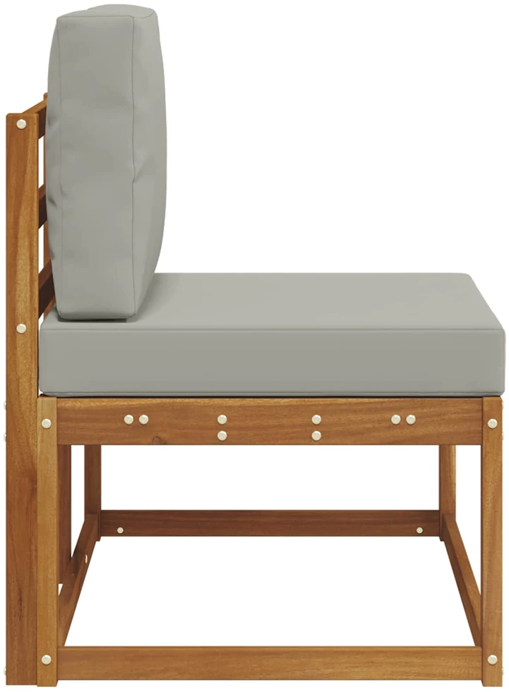 Lauko galinė sofa su pagalve Natūrali 91 x 63 x 73 cm