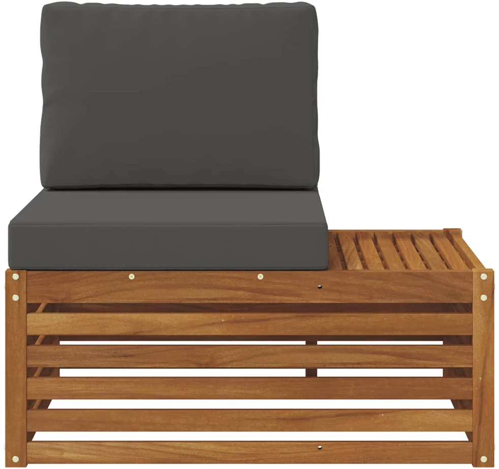 Lauko galinė sofa su pagalve Natūrali 91 x 63 x 73 cm