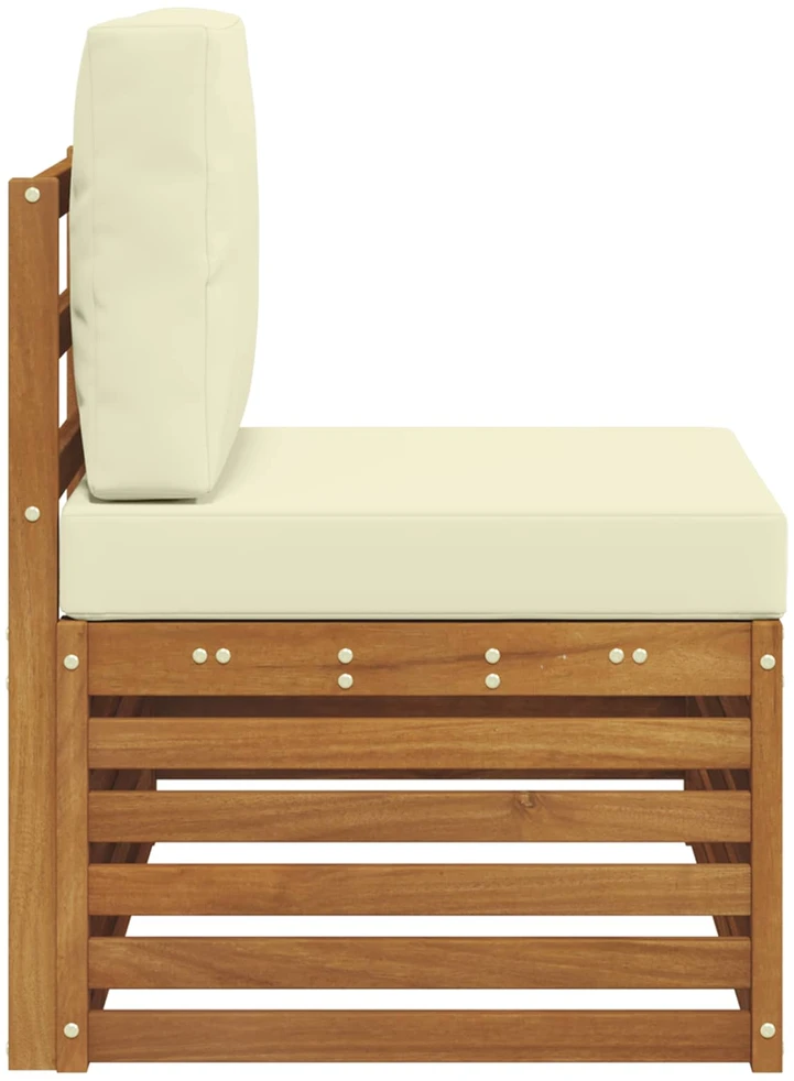 Lauko galinė sofa su pagalve Natūrali 91 x 63 x 73 cm