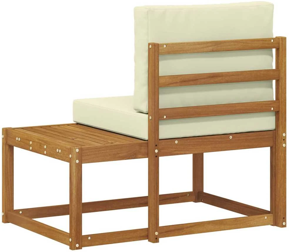 Lauko galinė sofa su pagalve Natūrali 91 x 63 x 73 cm