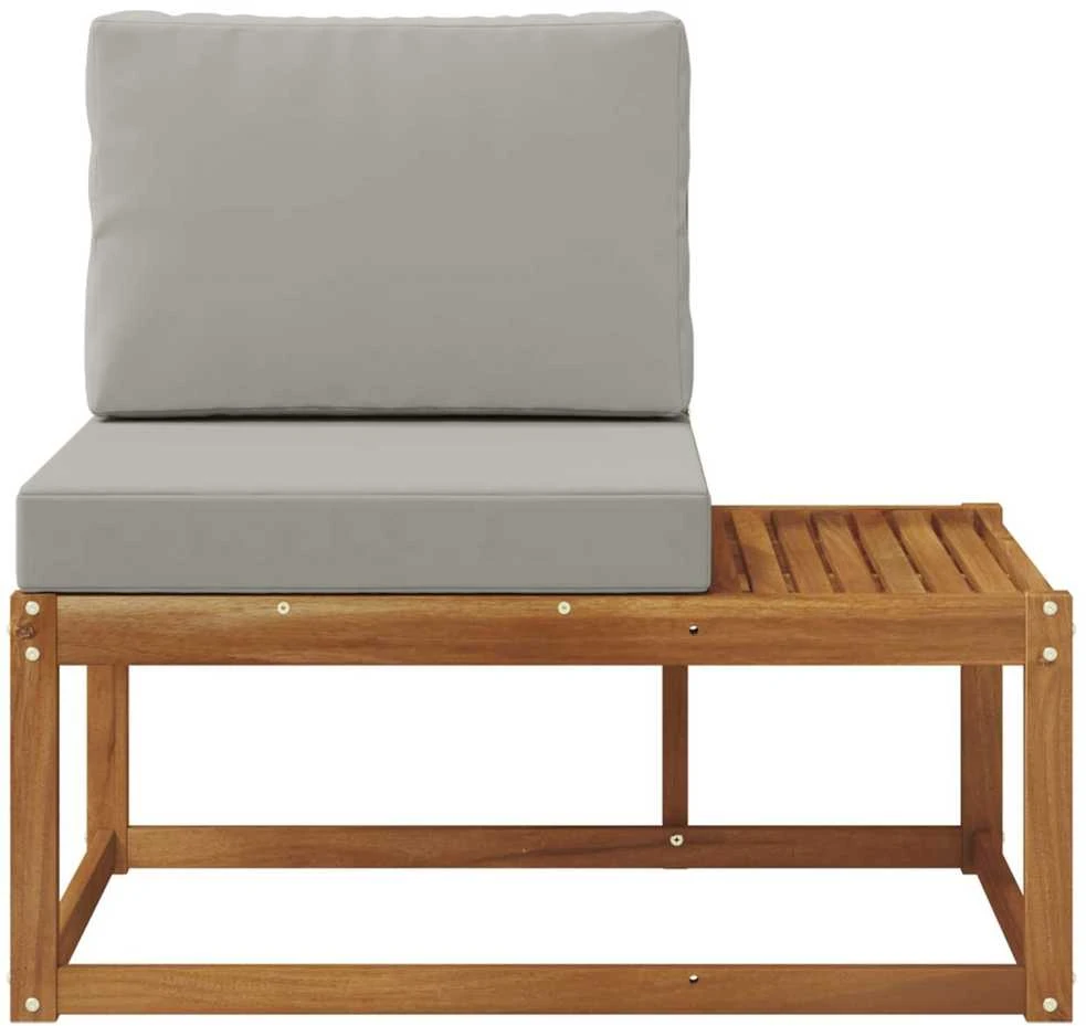 Lauko galinė sofa su pagalve Natūrali 91 x 63 x 73 cm