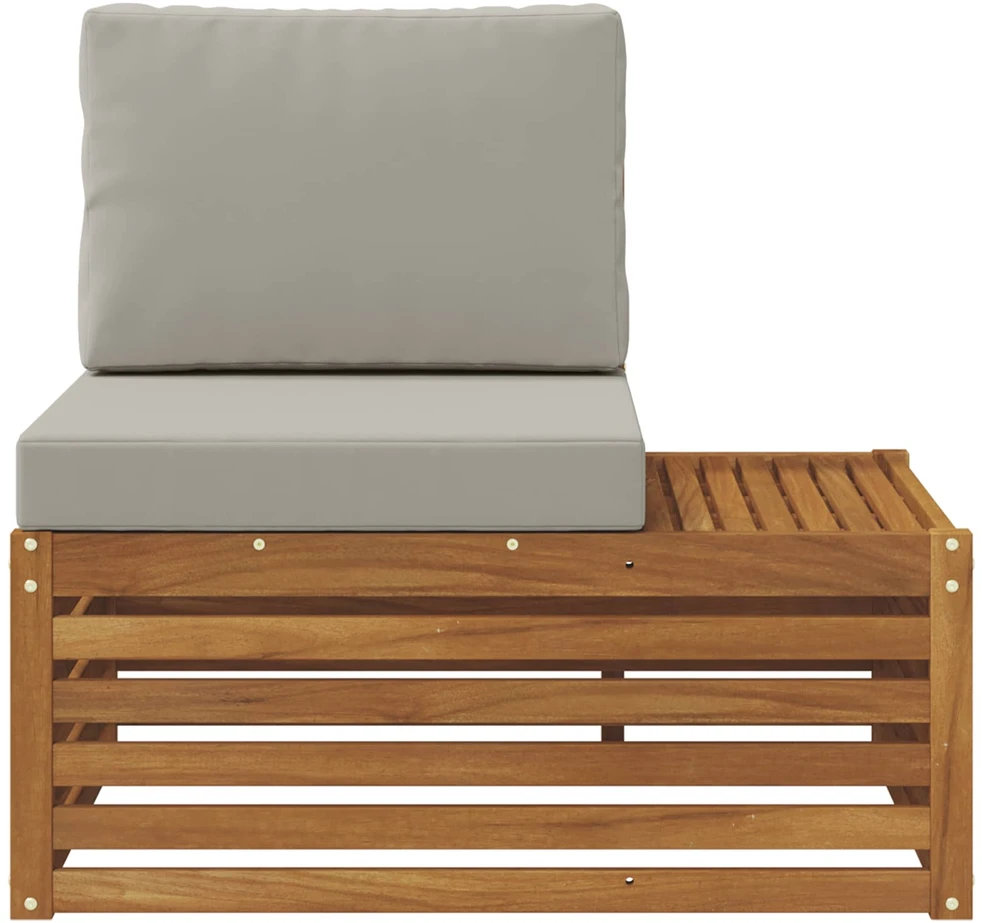 Lauko galinė sofa su pagalve Natūrali 91 x 63 x 73 cm